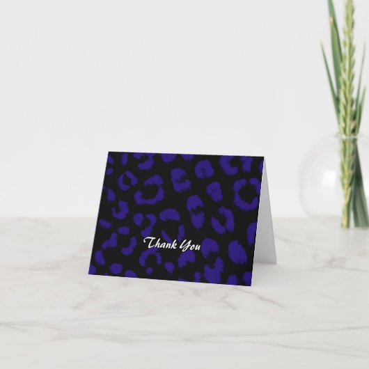 Motif léopard violet et noir Merci (Devant)
