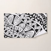 Motif libre noir et blanc (Serviette à main)
