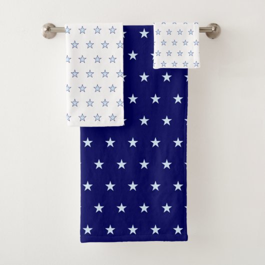 Motif Light Blue Star sur Navy Blue & White (En situation)