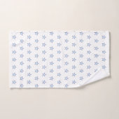 Motif Light Blue Star sur Navy Blue & White (Serviette à main)