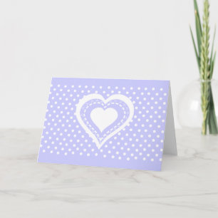 Motif lilas et blanc de coeur décoré d'un