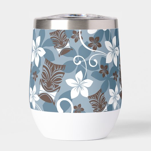 MOTIF LUAU TIKI (BLEU) (Avant)