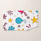 Motif magique de rennes festifs (Serviette à main)