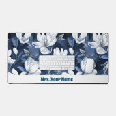 Motif Magnolia blanc au chiffon de minuit (Clavier et souris)