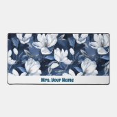 Motif Magnolia blanc au chiffon de minuit (Recto)