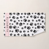 Motif mâle, Patrouilles de chien, Noir et Blanc, V (Serviette à main)