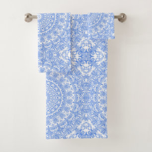 Motif Mandala Bleu Centaurée