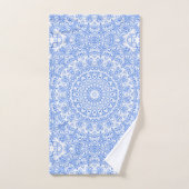 Motif Mandala Bleu Centaurée (Serviette à main)