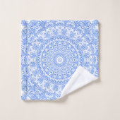 Motif Mandala Bleu Centaurée (Gant de toilette)