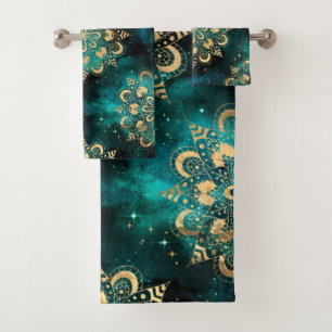 Motif Mandala Dharma Galaxie Or & Vert