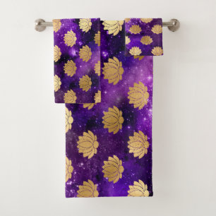 Motif Mandala Dharma Galaxie Or & Violet