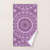 Motif Mandala géométrique violet et lavande (Serviette à main)