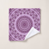 Motif Mandala géométrique violet et lavande (Gant de toilette)