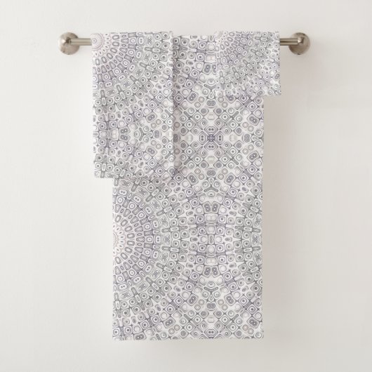 Motif Mandala Gris et Lilas (En situation)