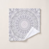 Motif Mandala Gris et Lilas (Gant de toilette)