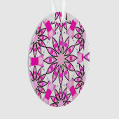 Motif mandala, rose chaud, noir et blanc (devant)