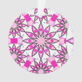 Motif mandala, rose chaud, noir et blanc (devant)