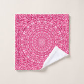 Motif Mandala Rose Clair et Blanc (Gant de toilette)