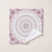 Motif Mandala Rose Pâle et Menthe (Gant de toilette)