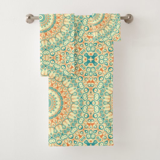 Motif Mandala Teal et Orange Tropical (En situation)