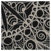 Motif Mandala Tissu Noir (Échantillon)