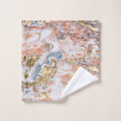 Motif Marbre Doré Coloré Tendance Cool (Gant de toilette)
