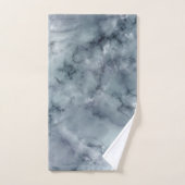 Motif Marbre Gris Noir et Blanc (Serviette à main)