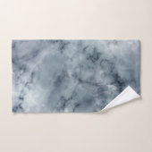 Motif Marbre Gris Noir et Blanc (Serviette à main)