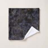 Motif Marbre Noir Gris et Or (Gant de toilette)