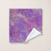 Motif Marbre Rose Avec Monogramme (Gant de toilette)