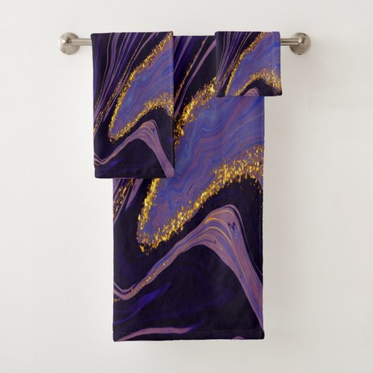 Motif Marbre Violet Or Tendance Cool (En situation)