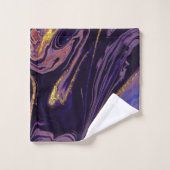 Motif Marbre Violet Or Tendance Cool (Gant de toilette)