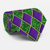 Motif Mardi Gras Cravate de la séquence verte de d (Roulé)
