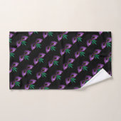 Motif Mardi Gras Masque Purple Green Sparkings (Serviette à main)