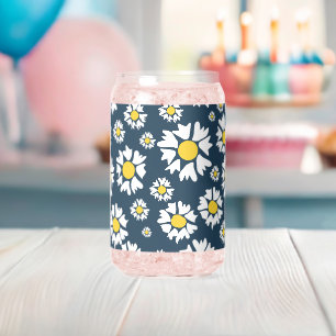 Motif marguerrier, motif floral, marguerites blanc