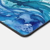 Motif Marin Aquarelle Bleu Sarcelle (Coin)
