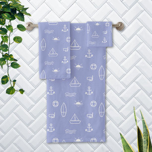 Motif Marin Océan Estival Bleu