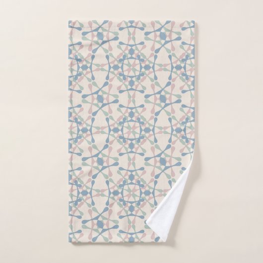 Motif marocain 2 (rose et bleu) (Serviette à main)
