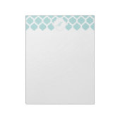 Motif marocain bleu avec Bloc-notes Monogramme (Tourné)