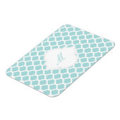 Motif marocain bleu avec Magnets Monogrammes (Côté Gauche)