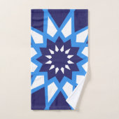 Motif Marocain Bleu Et Blanc (Serviette à main)