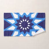 Motif Marocain Bleu Et Blanc (Serviette à main)