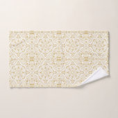 Motif marocain fleuri d'or et blanc (Serviette à main)