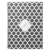 Motif marocain gris avec Carnet Monogram (Devant)