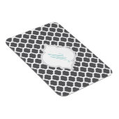 Motif marocain gris avec Magnets Monogrammes (Côté Droit)