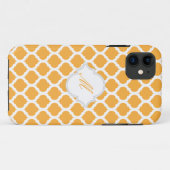 Motif marocain orange avec Monogram iPhone 5 Coque (Dos (Horizontal))