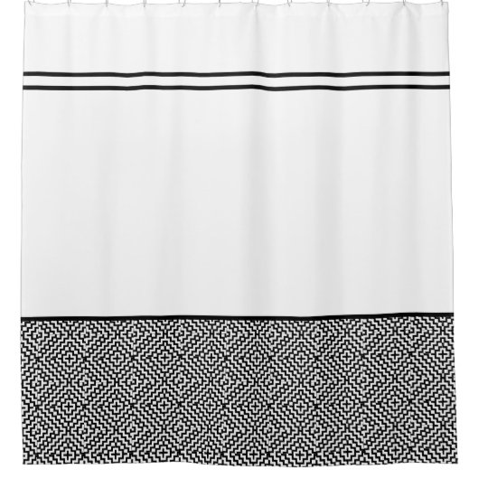 Motif marocain> Rideaux de douche noir et blanc (Devant)