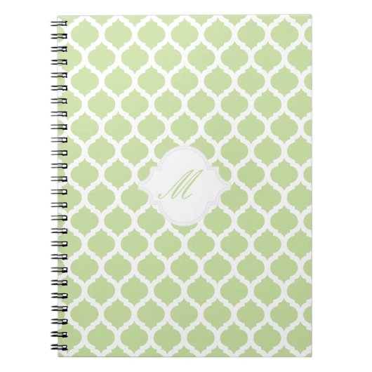 Motif marocain vert avec Carnet Monogram (Devant)
