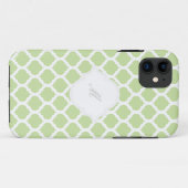 Motif marocain vert avec coques iphone Monogrammes (Dos (Horizontal))