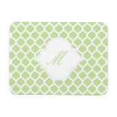 Motif marocain vert avec Magnets Monogrammes (Horizontal)